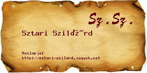Sztari Szilárd névjegykártya